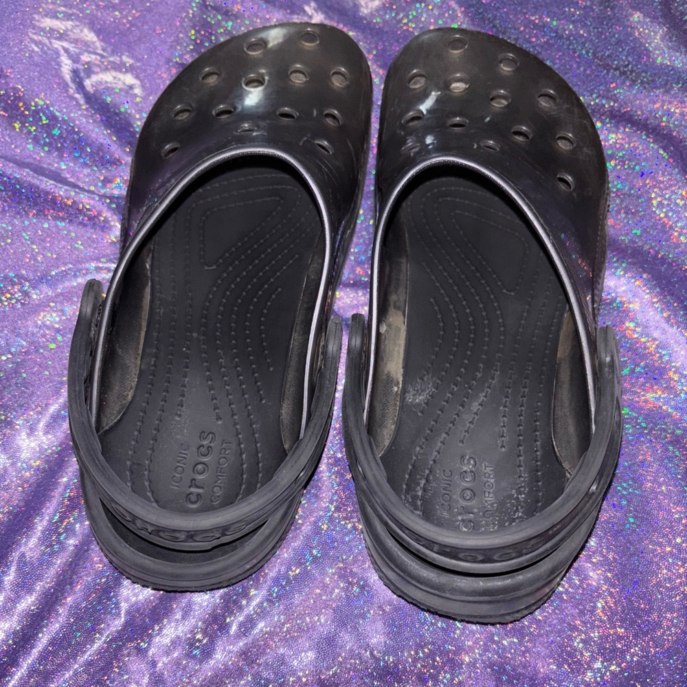 Black Translucent crocs - Picture 3 of 11